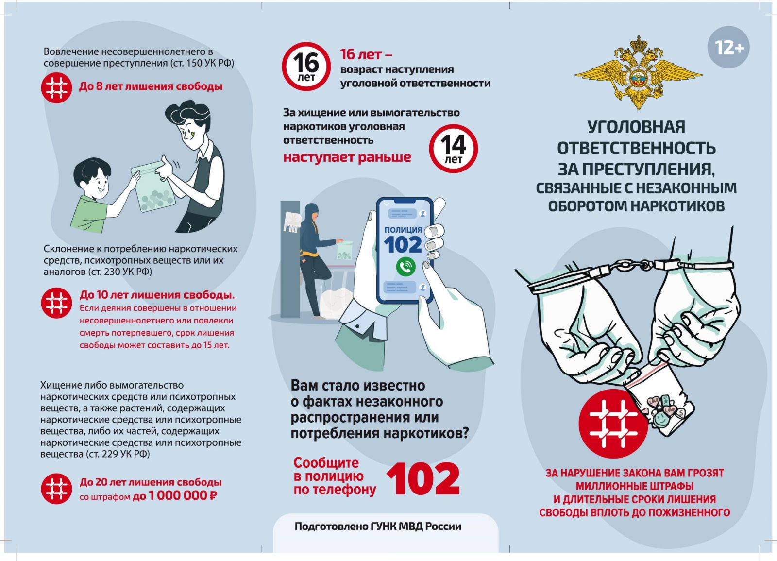 Государственный антинаркотический комитет подготовил памятки по противодействию наркотикам. Предупреди друзей и близких!