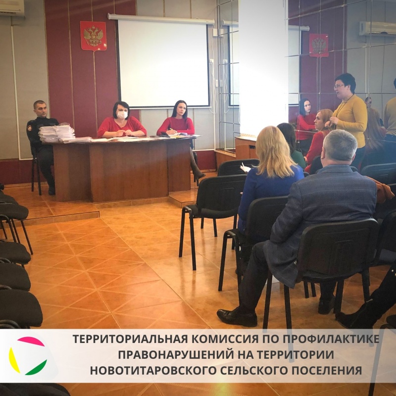 Заседание Территориальной комиссии по профилактике правонарушений на территории Новотитаровского сельского поселения