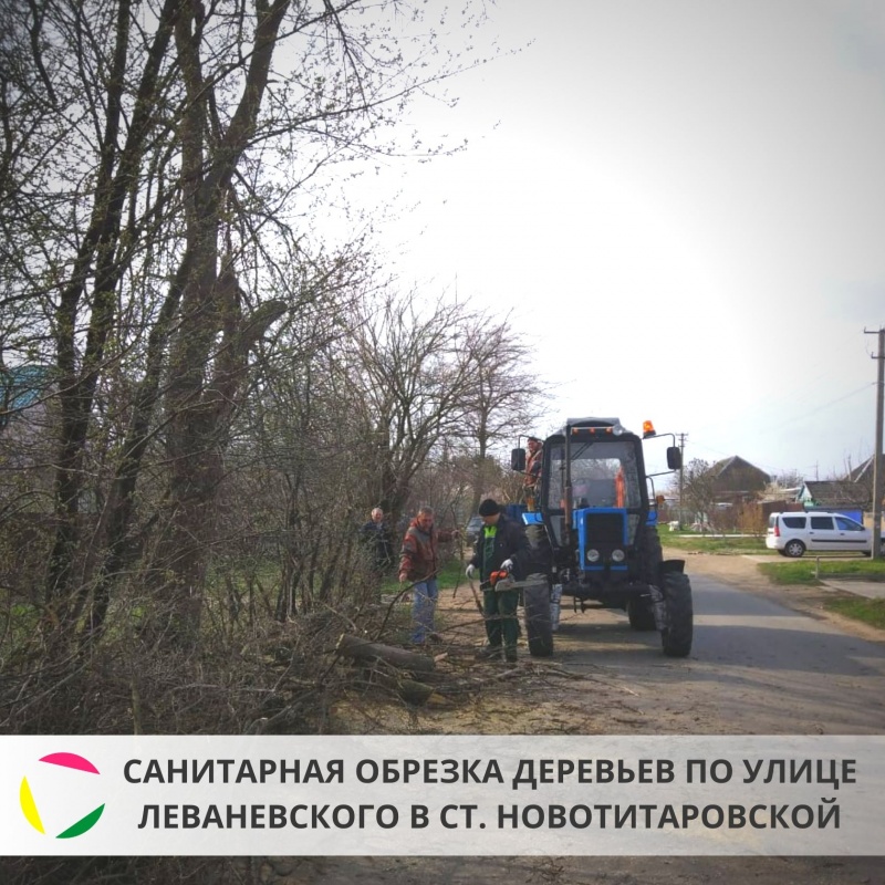 Санитарная обрезка деревьев по улице Леваневского