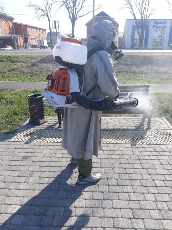 Дезинфекция мест общего пользования в Новотитаровском сельском поселении