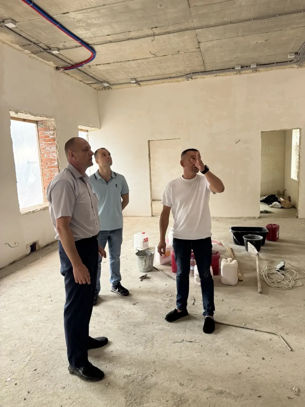 В станице Новотитаровской проинспектирован ход капитального ремонта социальных объектов